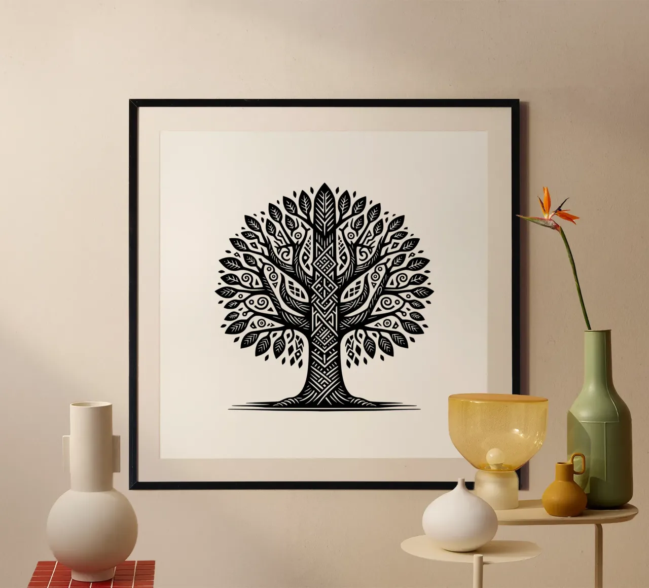 Albero della vita in bianco e nero carta hahnemühle da Spiritual Touch