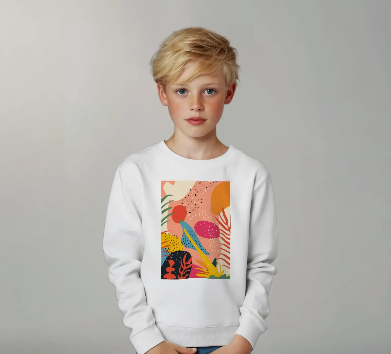 Paesaggio astratto colorato felpa bambino da Demar Galleria