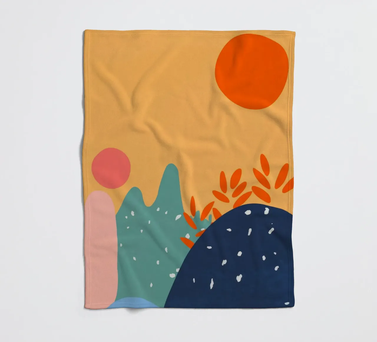 Abstract Sun Shapes fleece blanket by Demar Galleria