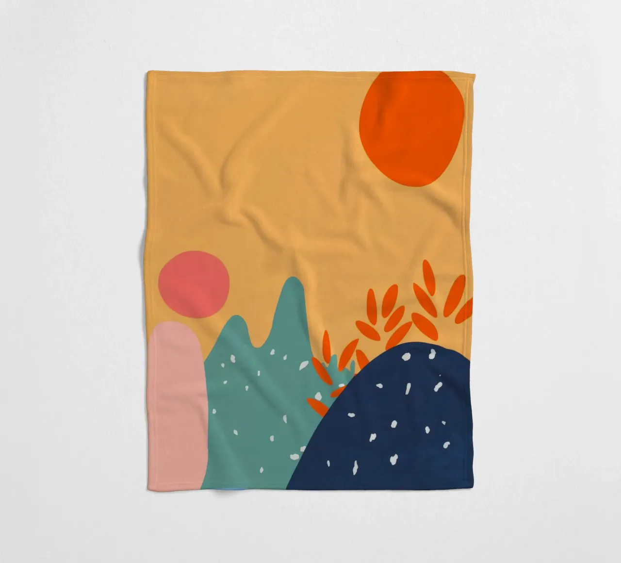 Abstract Sun Shapes fleece blanket by Demar Galleria