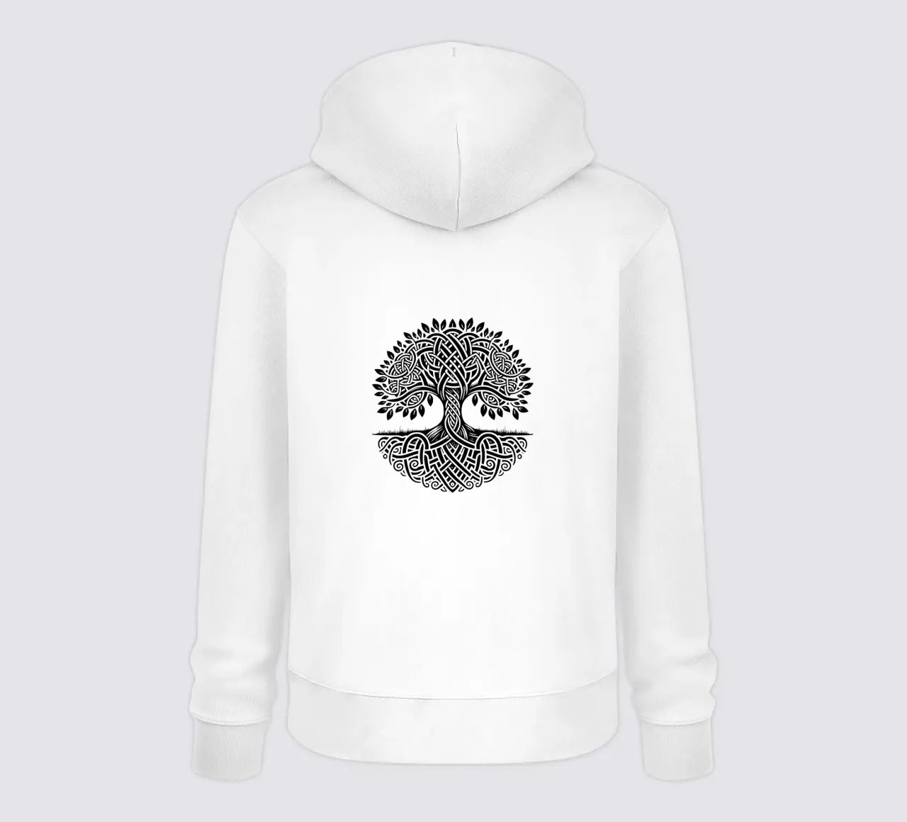 Albero della vita in bianco e nero felpa con cappuccio da Spiritual Touch