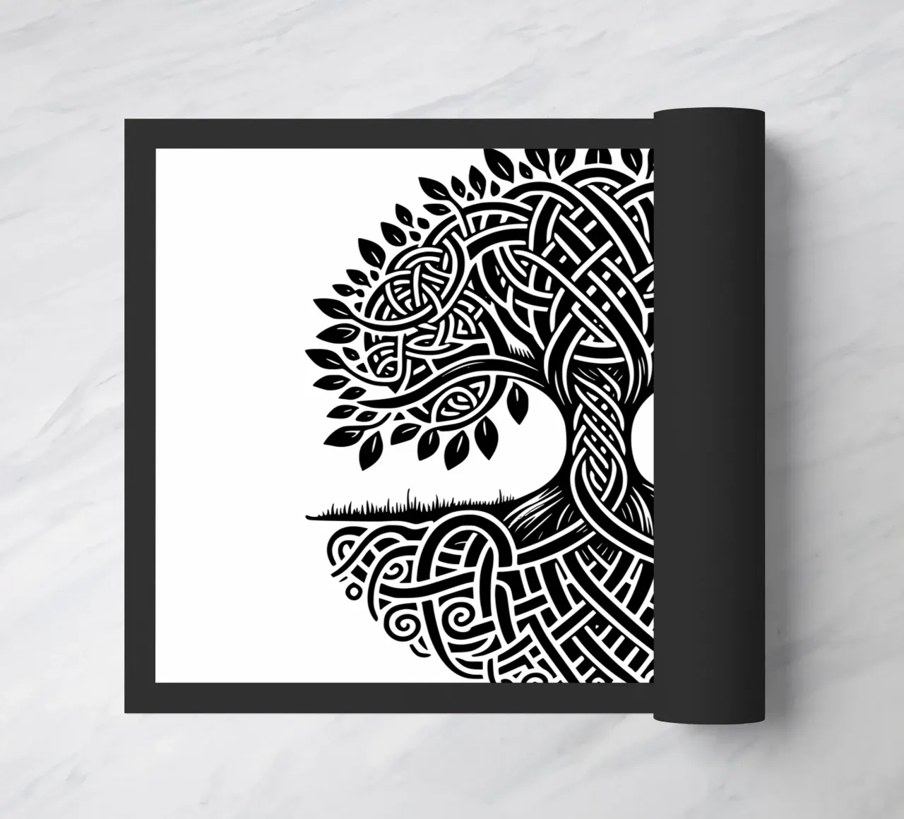 Albero della vita in bianco e nero zerbino da Spiritual Touch