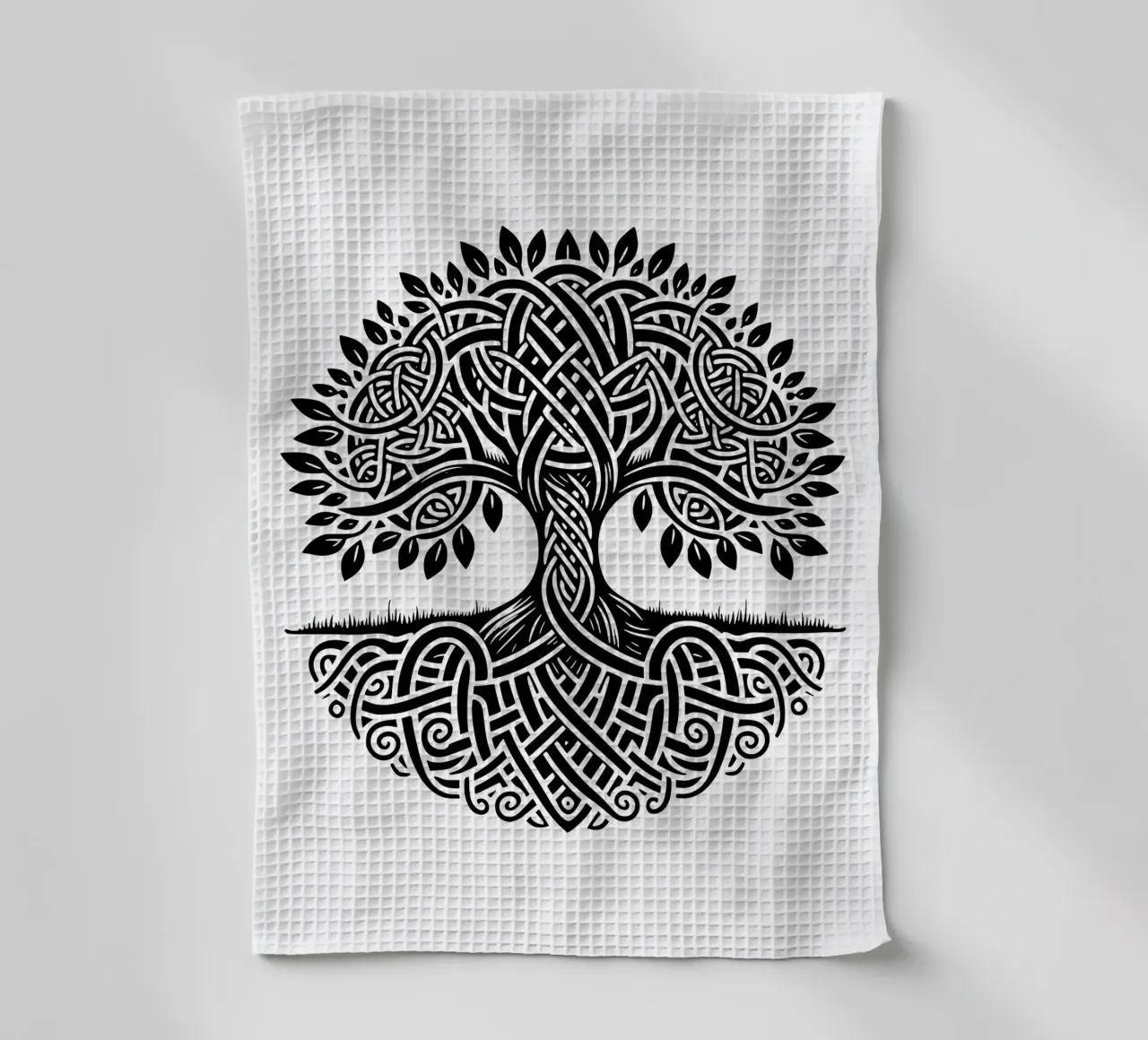 Albero della vita in bianco e nero canovaccio da cucina da Spiritual Touch
