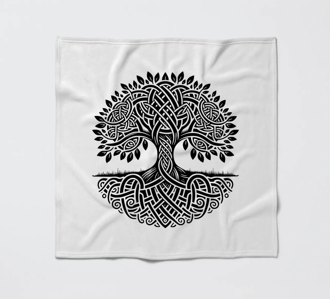 Albero della vita in bianco e nero coperta in pile da Spiritual Touch