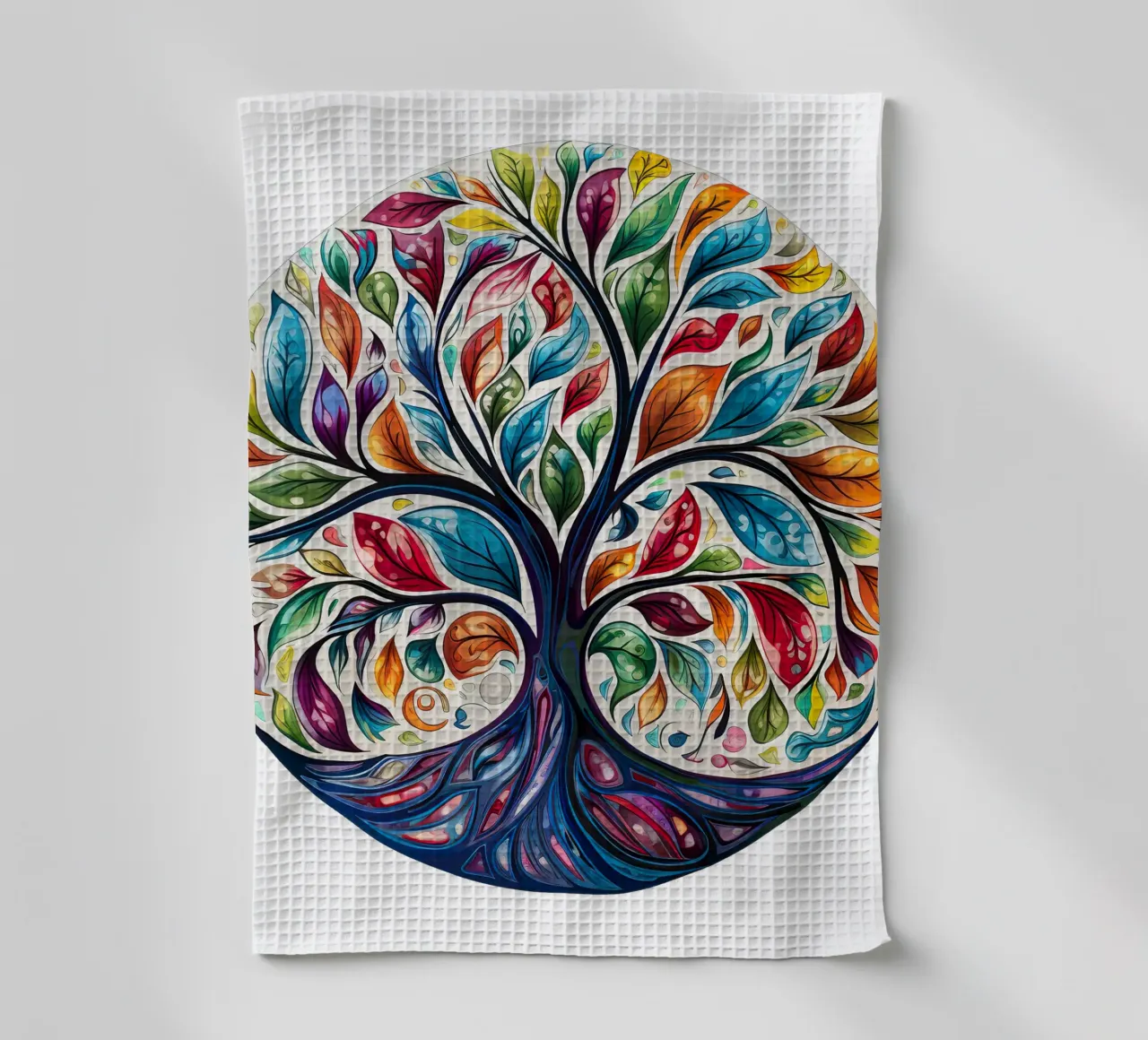 Albero della vita colorato canovaccio da cucina da Spiritual Touch