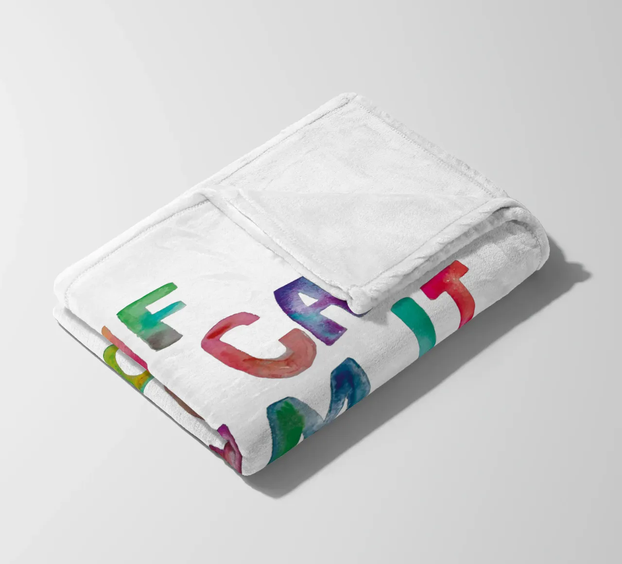 If You Can Dream It You Can Do It Rainbow Typography fleece blanket by THE MOTIVATED TYPE