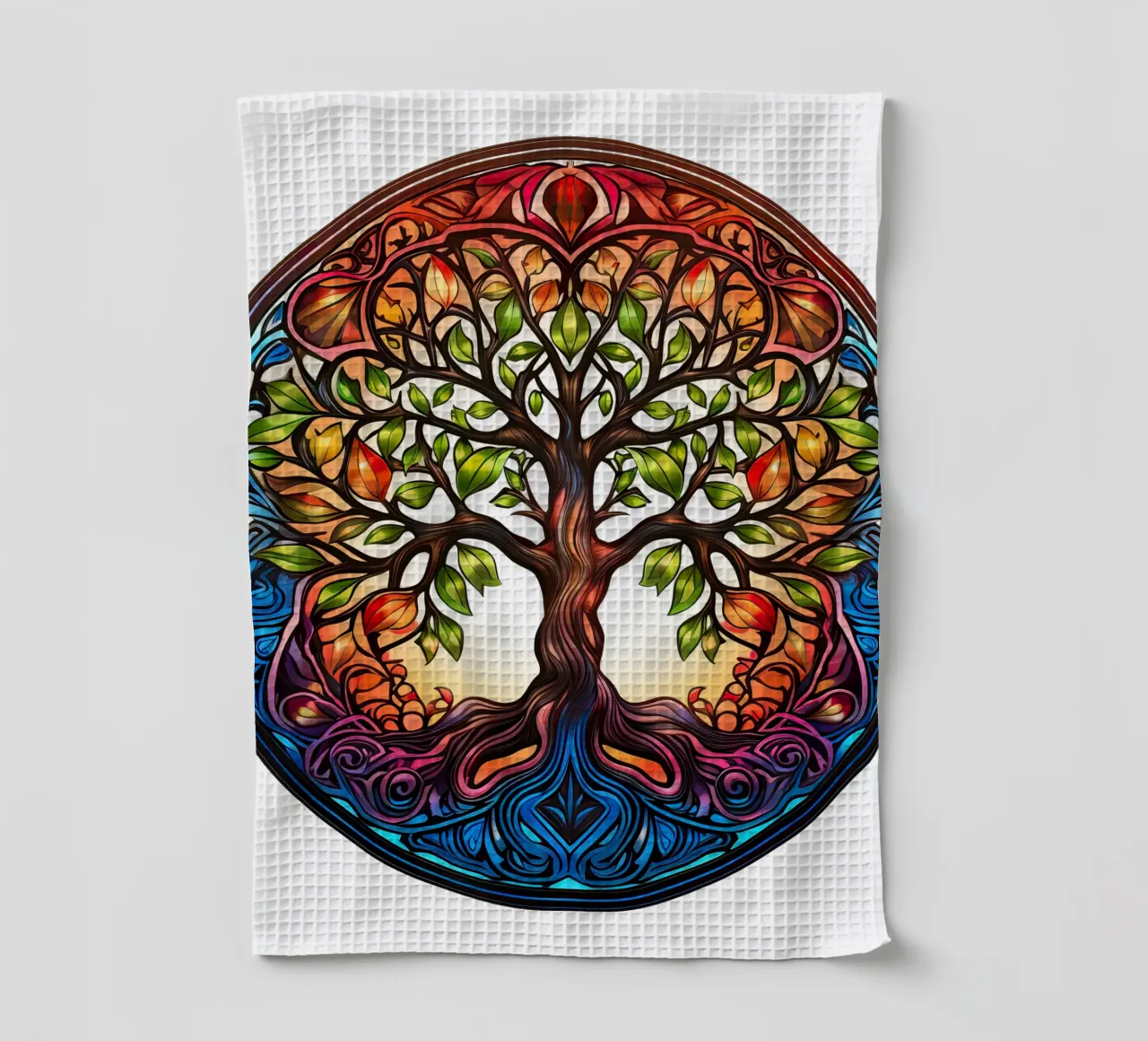 Albero della vita colorato canovaccio da cucina da Spiritual Touch