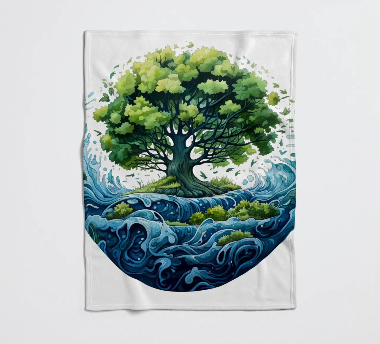 Albero della vita colorato coperta in pile da Spiritual Touch