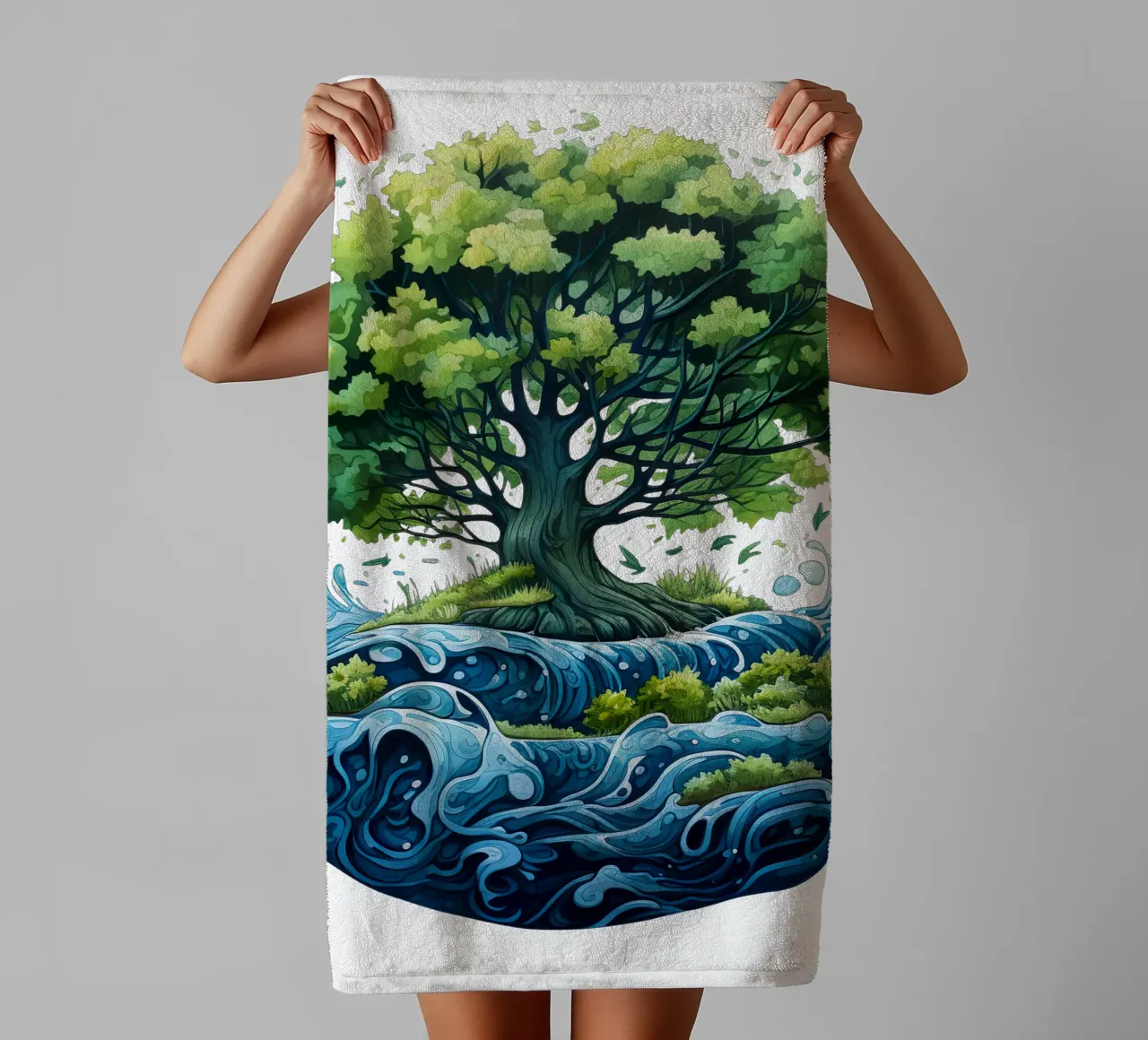 Colorido Árbol de la Vida toalla de baño de Spiritual Touch