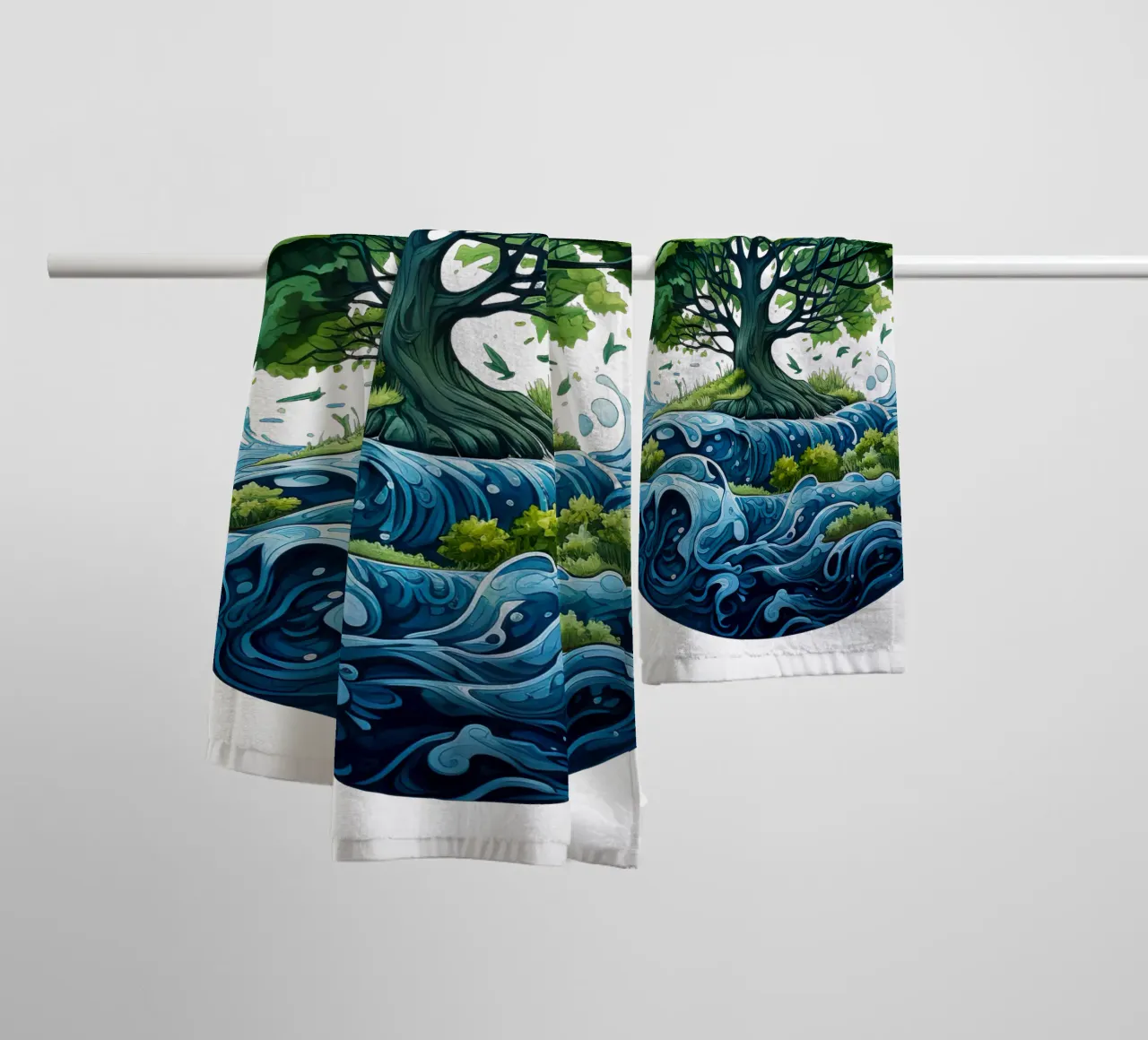 Colorido Árbol de la Vida toalla de baño de Spiritual Touch