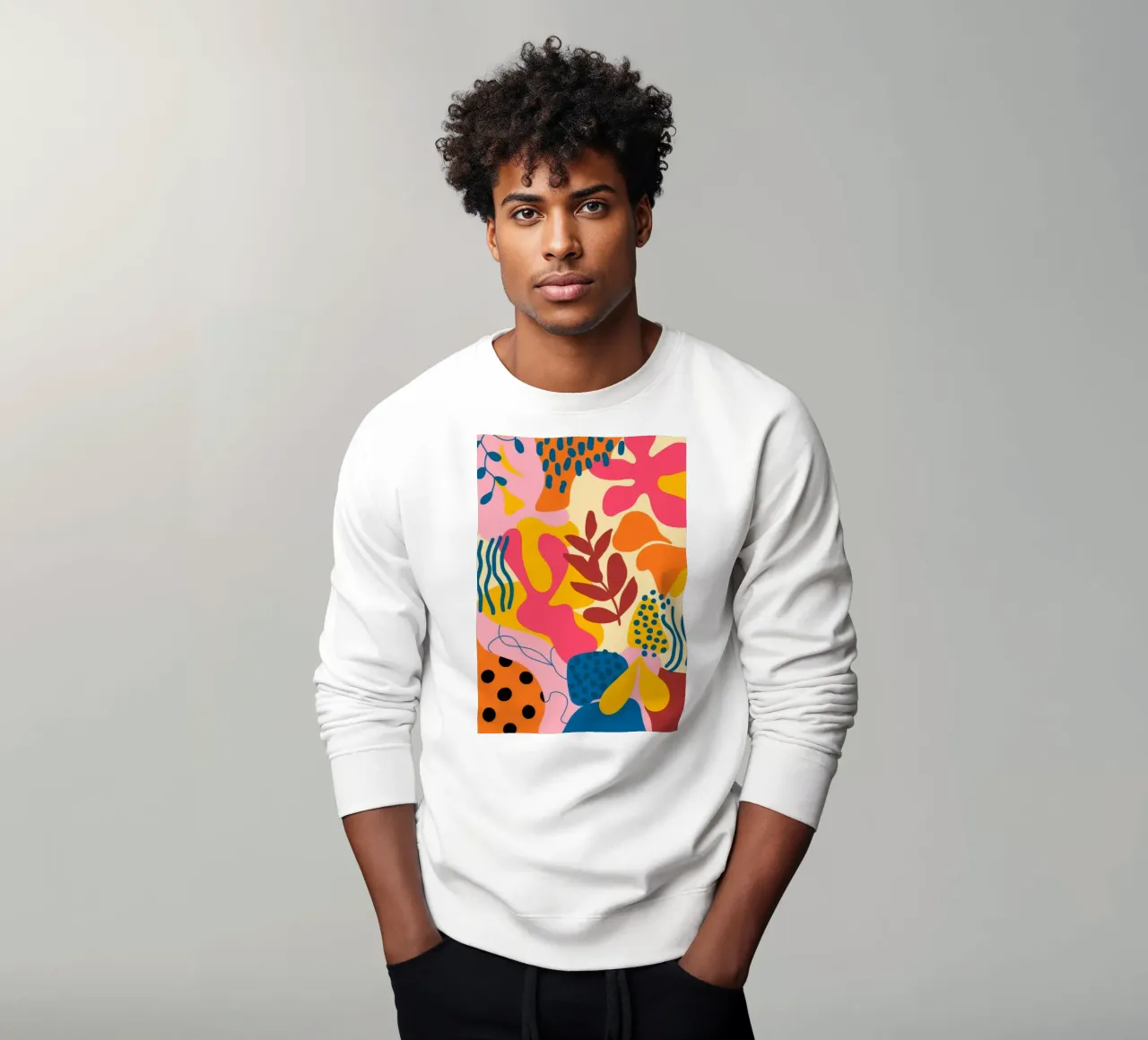 Abstract Floral Patterns sweatshirt by Demar Galleria