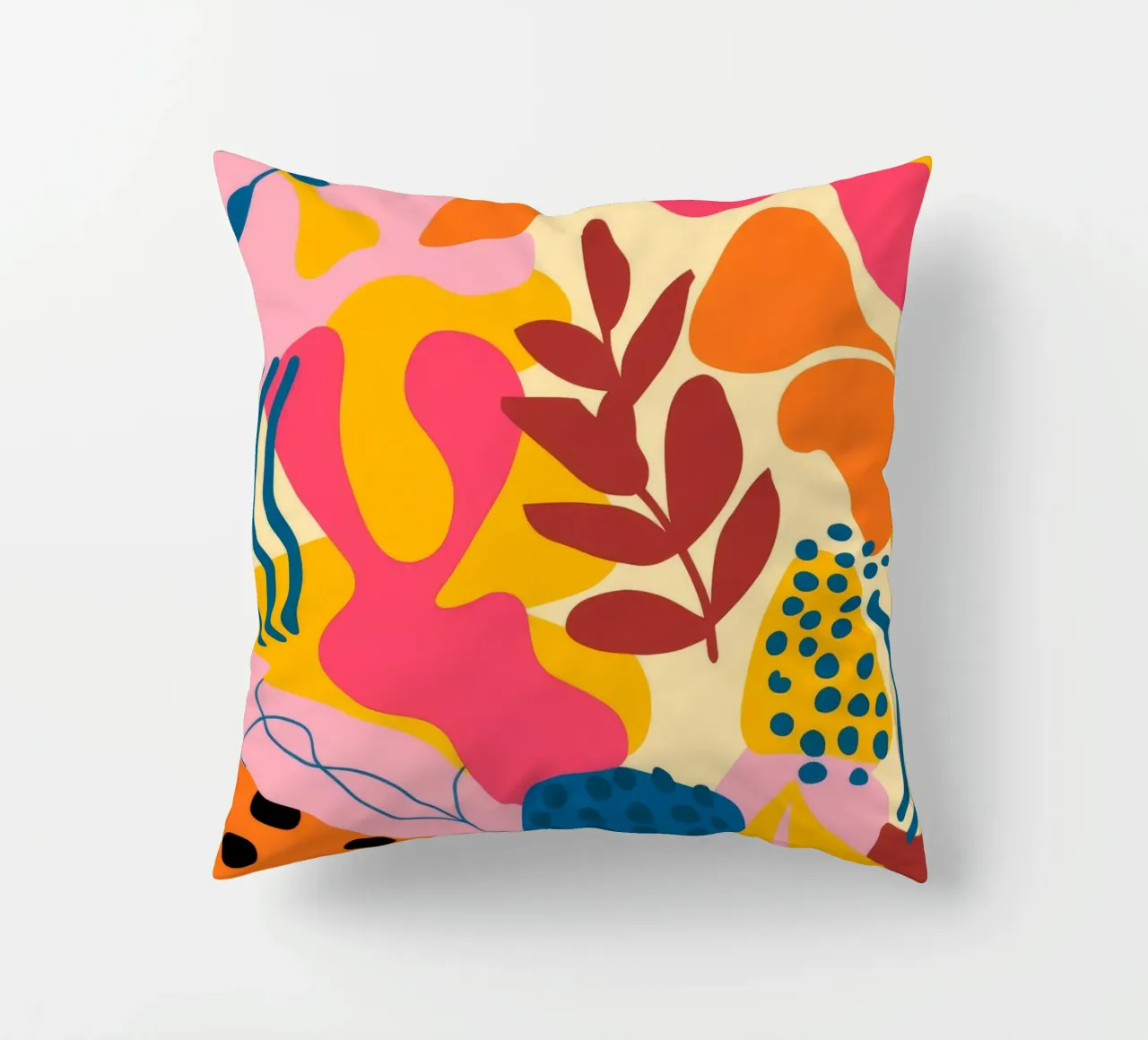 Abstract Floral Patterns decorative cushion by Demar Galleria