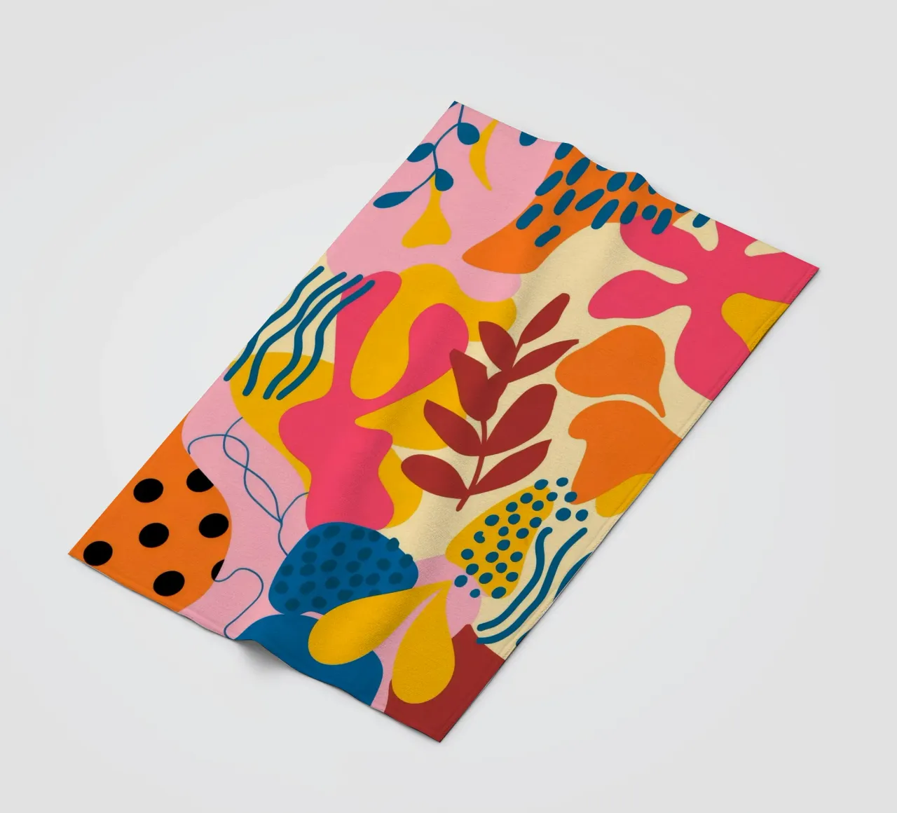 Abstract Floral Patterns fleece blanket by Demar Galleria