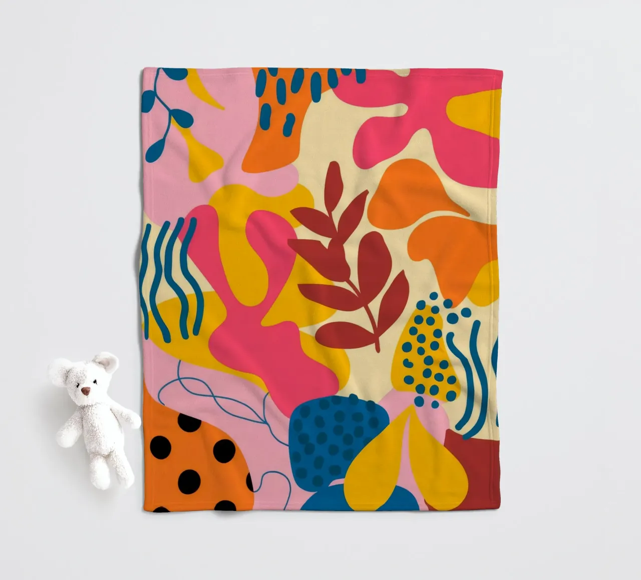 Abstract Floral Patterns fleece blanket by Demar Galleria