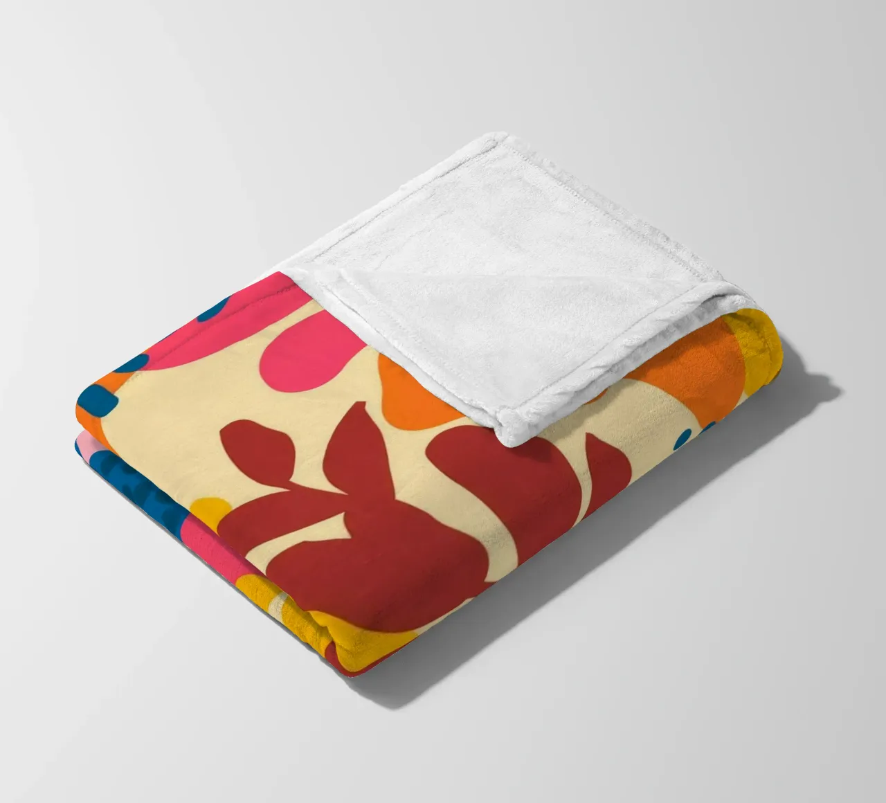 Abstract Floral Patterns fleece blanket by Demar Galleria