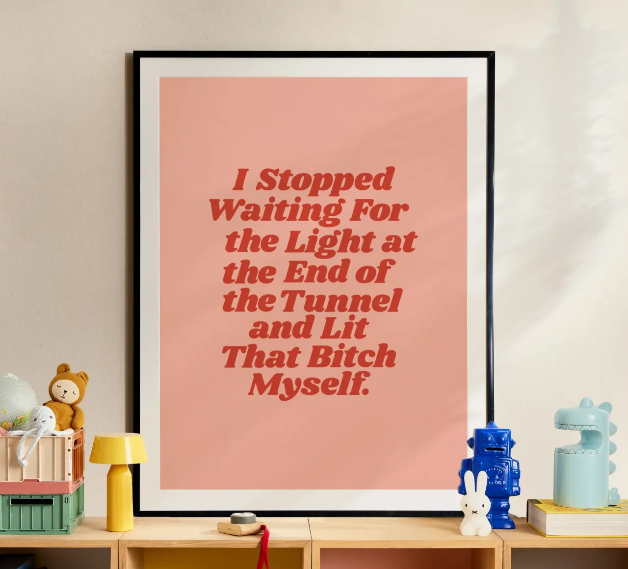 I Stopped Waiting for the Light at the End of the Tunnel hahnemühle by THE MOTIVATED TYPE