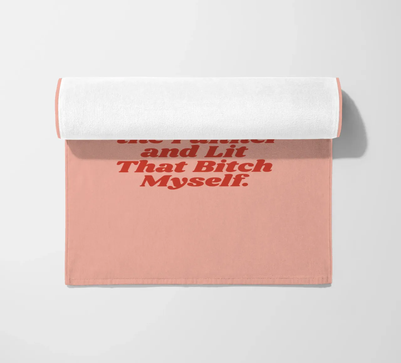 I Stopped Waiting for the Light at the End of the Tunnel beach towel by THE MOTIVATED TYPE
