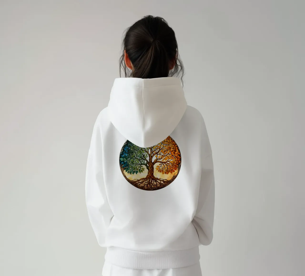 Albero della vita colorato felpa con cappuccio da Spiritual Touch