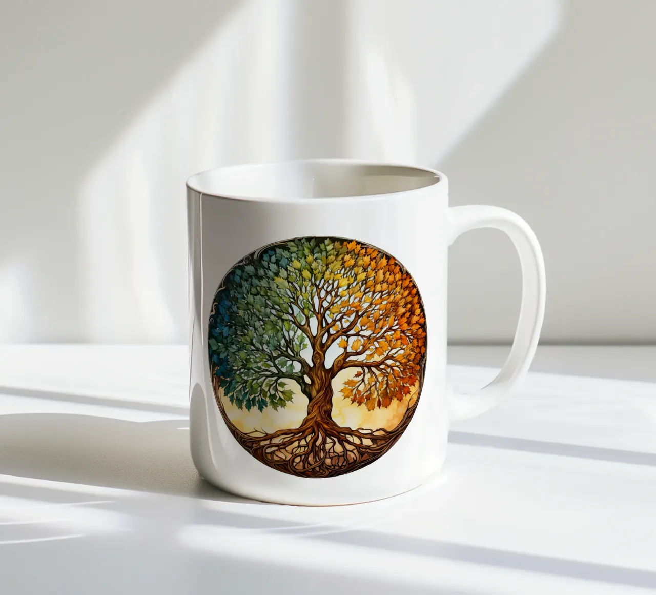 Albero della vita colorato tazza in ceramica da Spiritual Touch