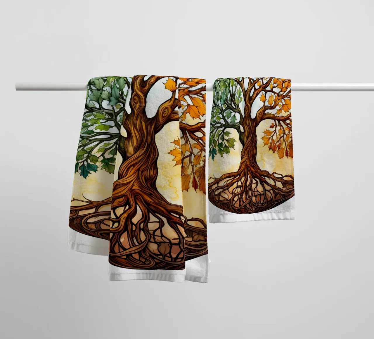 Albero della vita colorato asciugamano da bagno da Spiritual Touch