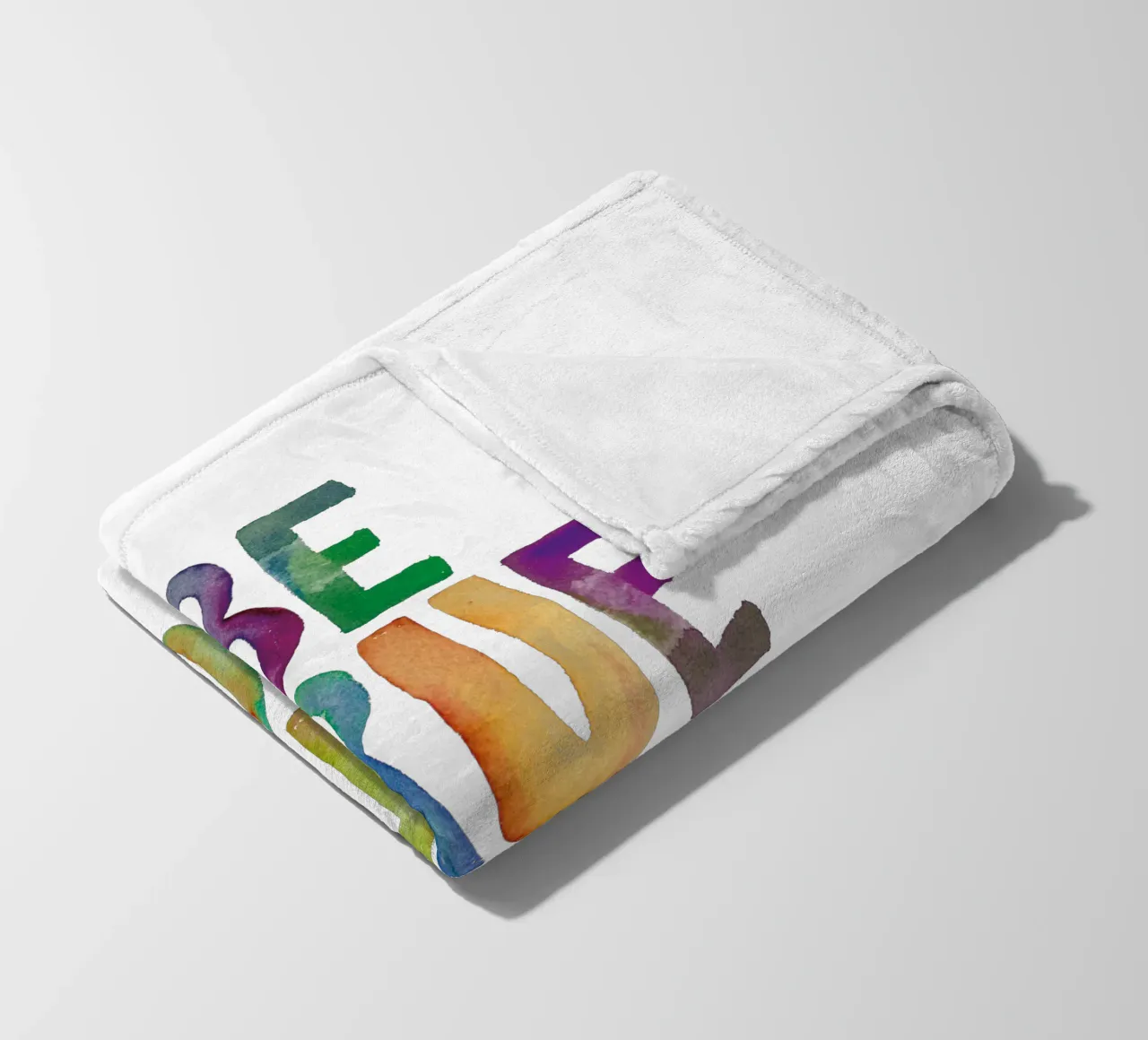 Be True to You - Design tipografico arcobaleno per bambini coperta in pile da THE MOTIVATED TYPE