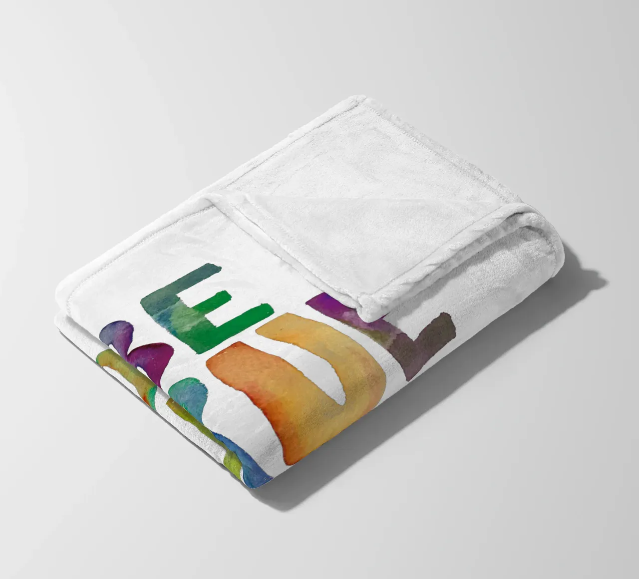 Be True to You - Design tipografico arcobaleno per bambini coperta in pile da THE MOTIVATED TYPE