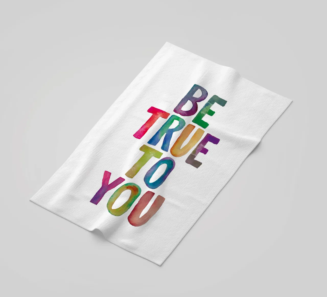 Be True to You - Design tipografico arcobaleno per bambini telo mare da THE MOTIVATED TYPE