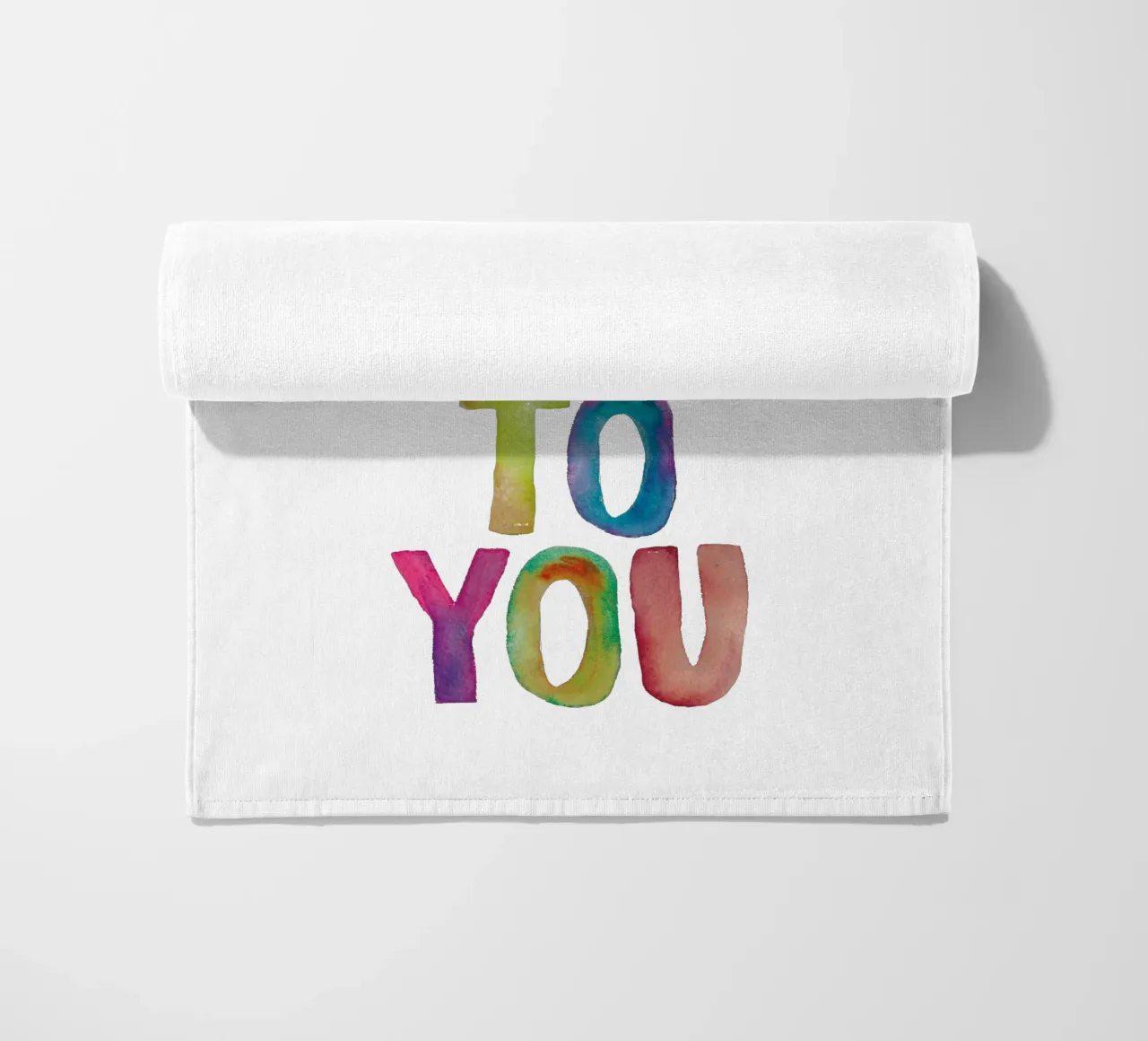 Be True to You - Design tipografico arcobaleno per bambini telo mare da THE MOTIVATED TYPE