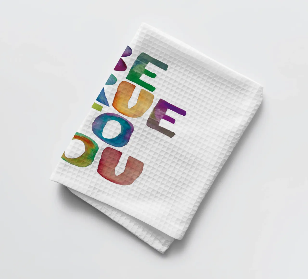 Be True to You - Design tipografico arcobaleno per bambini canovaccio da cucina da THE MOTIVATED TYPE