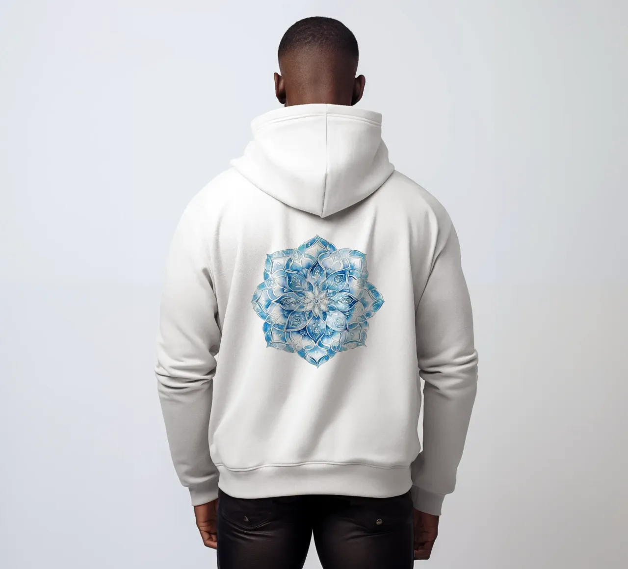 Mandala smerigliato ad acquerello felpa con cappuccio da Spiritual Touch