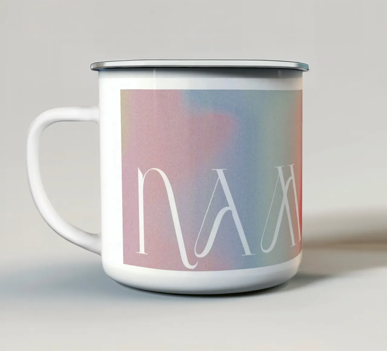 Namaste (Radiant Version No 01) tazza in smalto da treechild