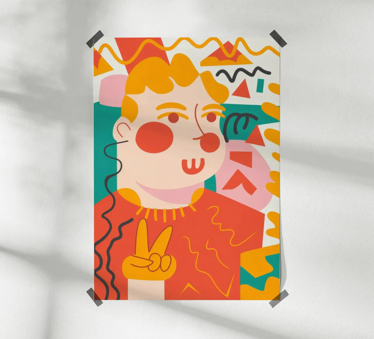 Ritratto astratto Pace carta hahnemühle da Demar Galleria