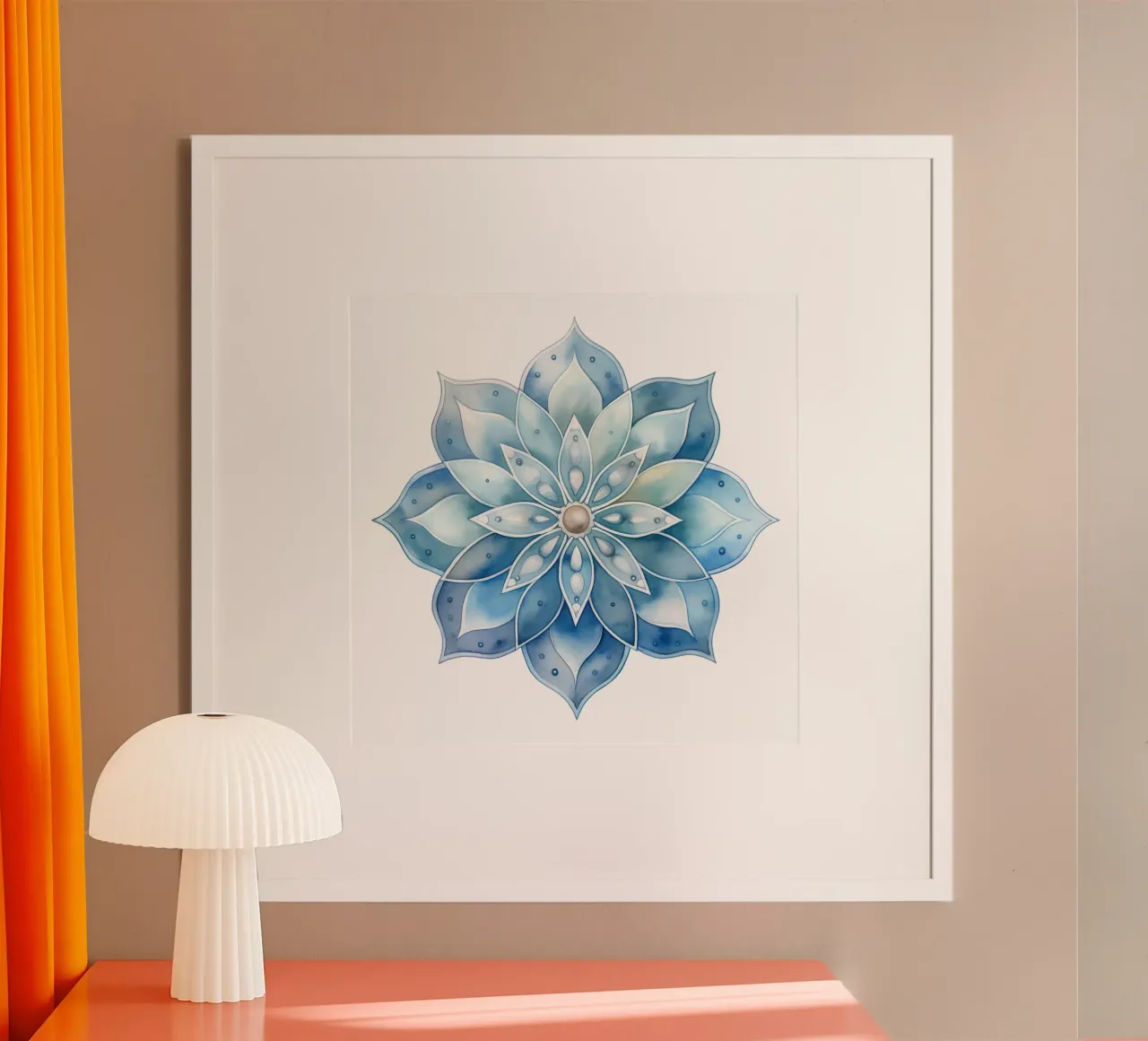 Mandala smerigliato ad acquerello poster da Spiritual Touch