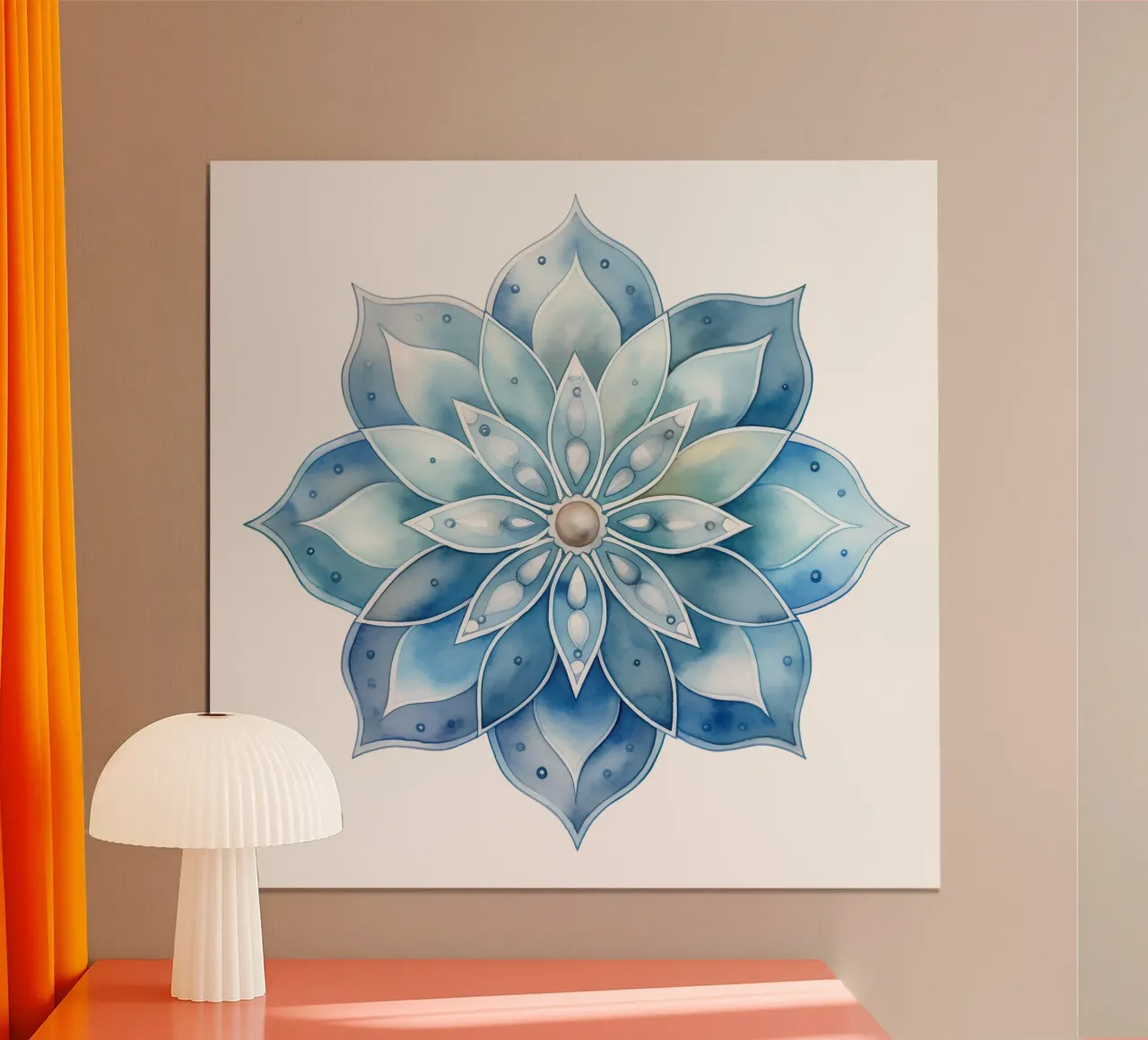 Mandala smerigliato ad acquerello poster da Spiritual Touch