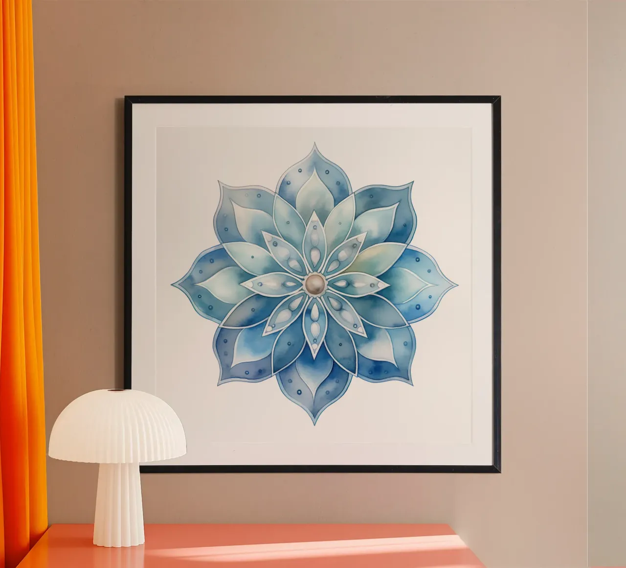 Mandala smerigliato ad acquerello poster da Spiritual Touch