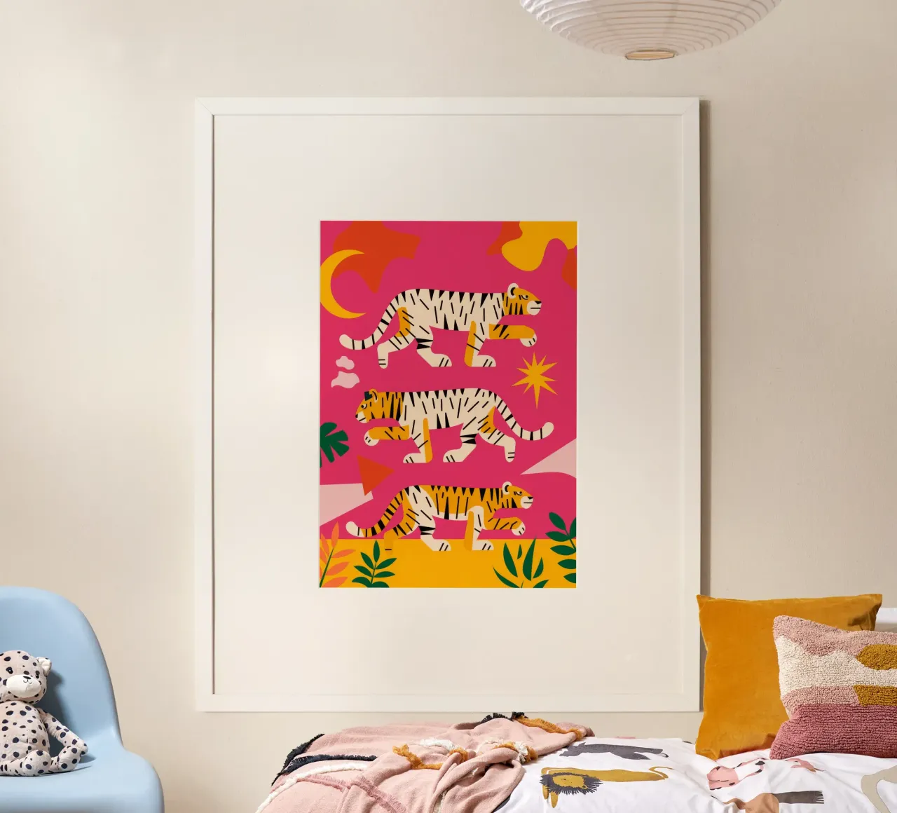 Tigri e stelle poster con telaio in alluminio da Demar Galleria