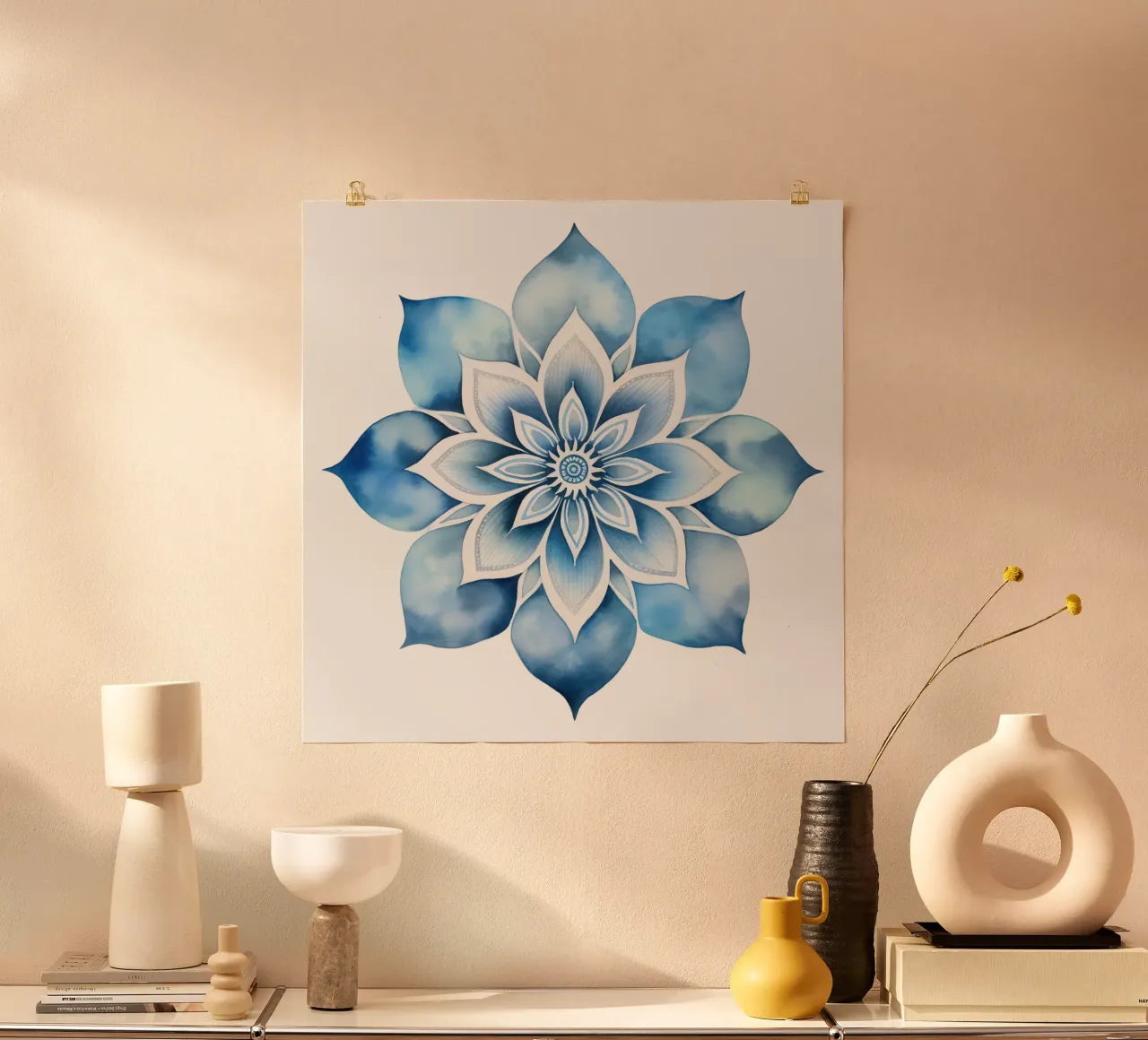 Mandala smerigliato ad acquerello poster da Spiritual Touch