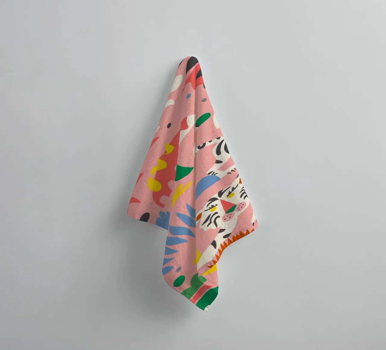 White Tiger Jungle towel by Demar Galleria