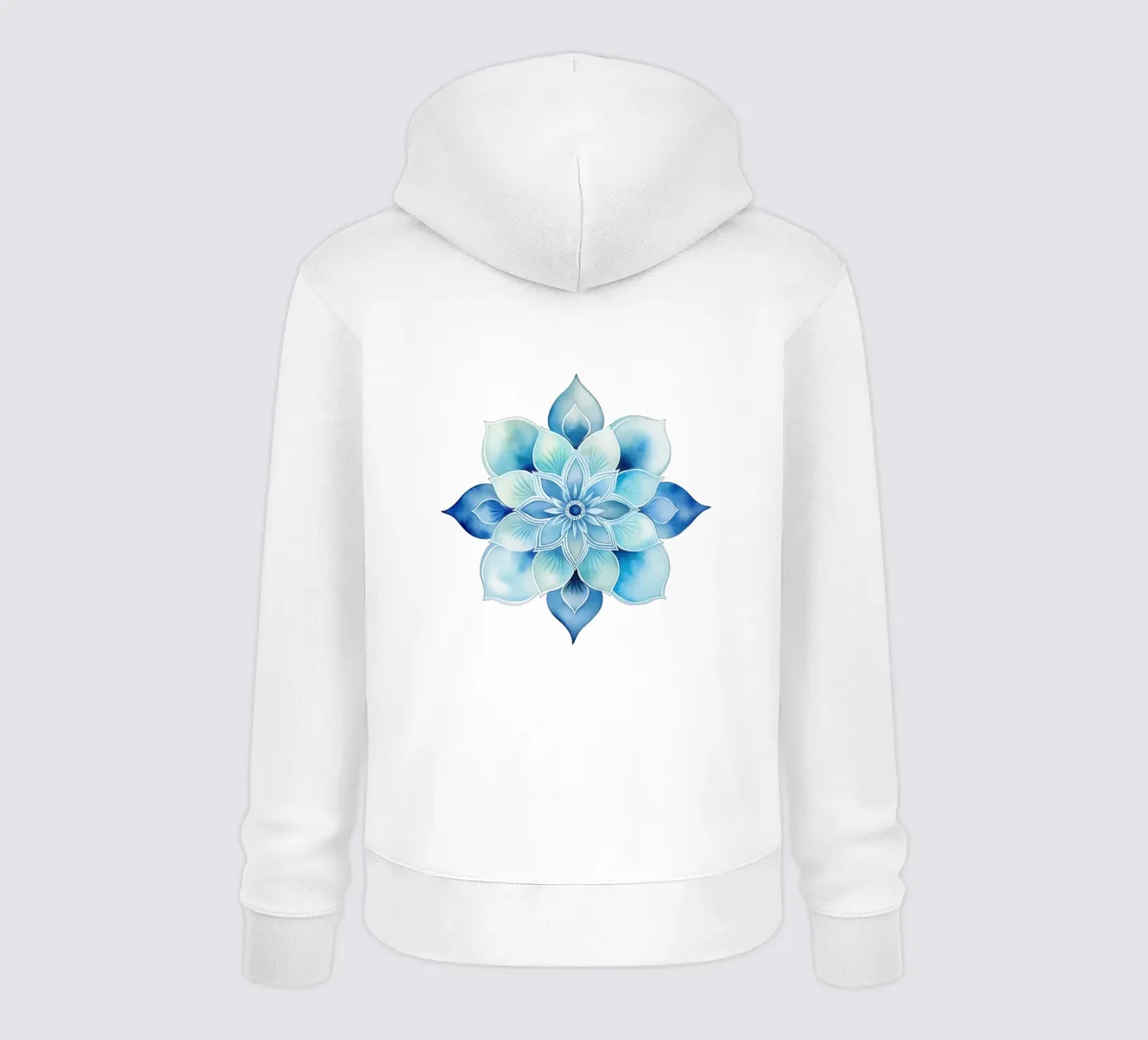 Mandala smerigliato ad acquerello felpa con cappuccio da Spiritual Touch
