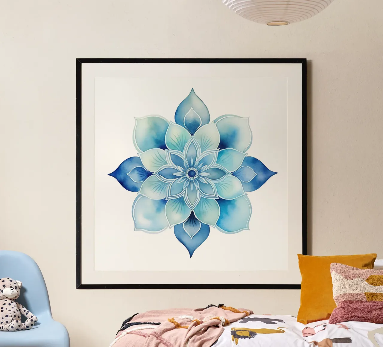Mandala smerigliato ad acquerello poster da Spiritual Touch