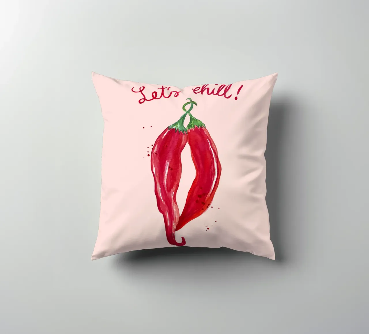 Chilling Chilies decorative cushion by Illustration Raissa Oltmanns