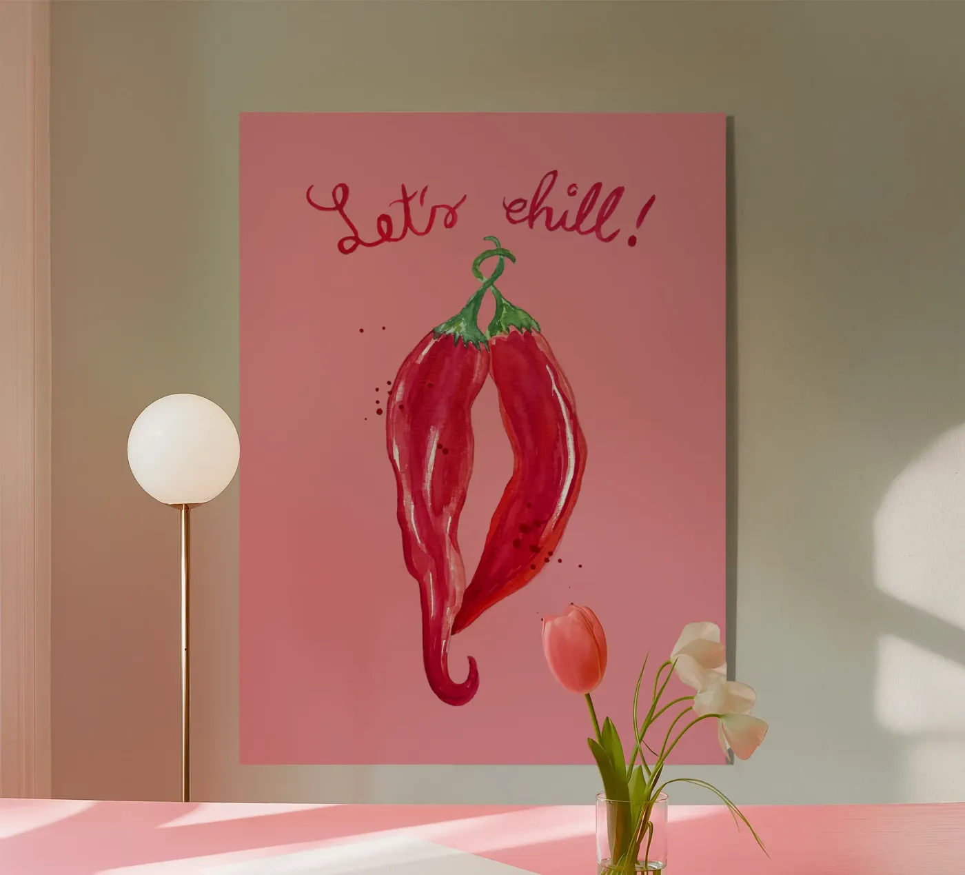 Chilling Chilies plexiglass da Illustration Raissa Oltmanns