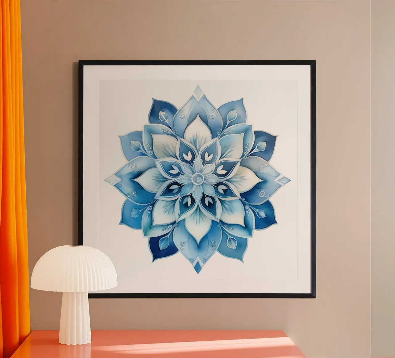 Mandala smerigliato ad acquerello poster da Spiritual Touch