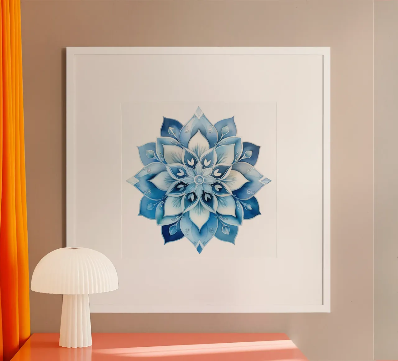 Mandala smerigliato ad acquerello poster da Spiritual Touch