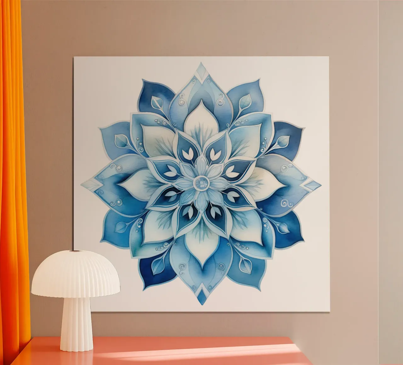 Mandala smerigliato ad acquerello poster da Spiritual Touch