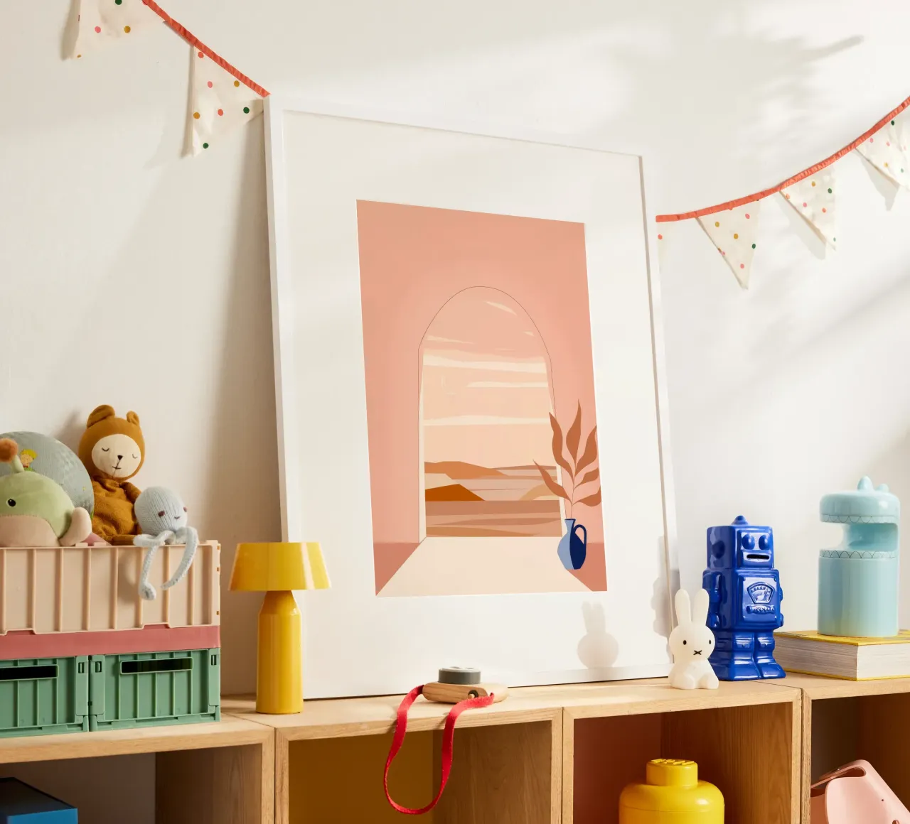 Vista sull'arco del deserto poster con telaio in plastica da Demar Galleria