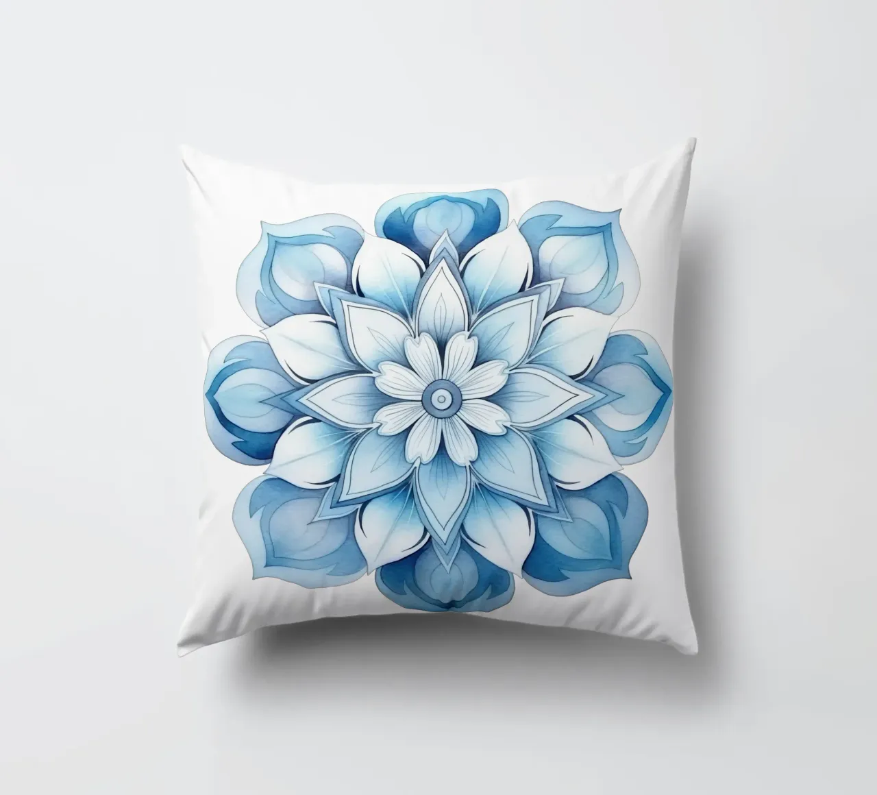 Mandala smerigliato ad acquerello cuscino da Spiritual Touch