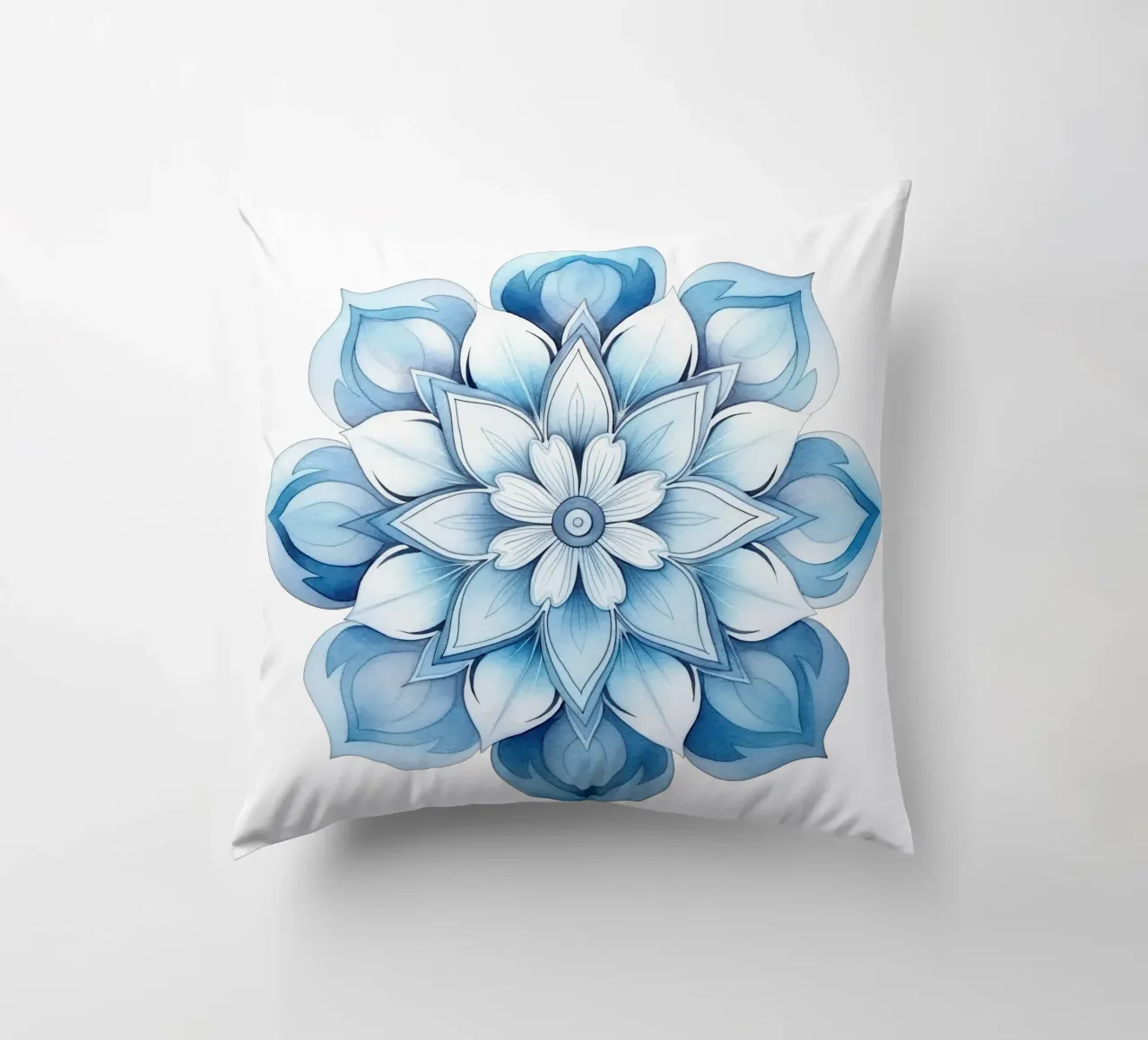 Mandala smerigliato ad acquerello cuscino da Spiritual Touch