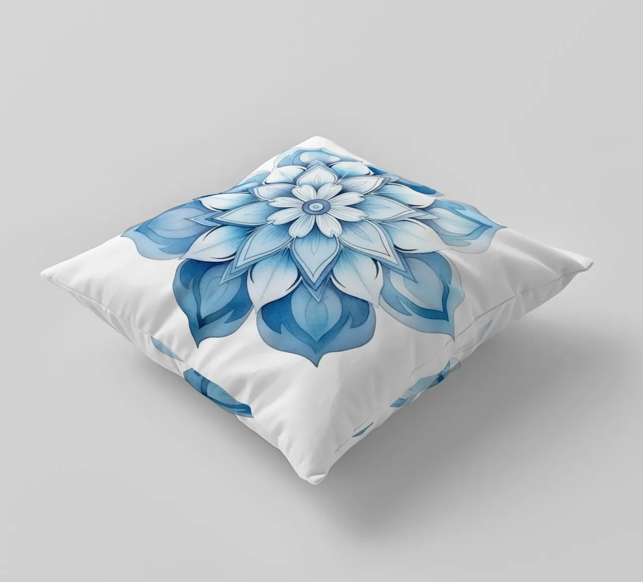 Mandala smerigliato ad acquerello cuscino da Spiritual Touch