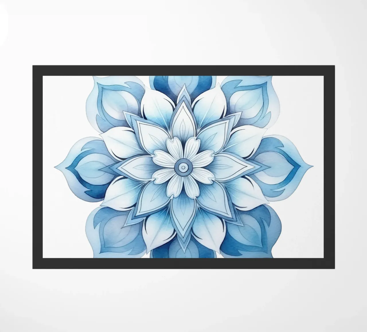 Mandala smerigliato ad acquerello zerbino da Spiritual Touch